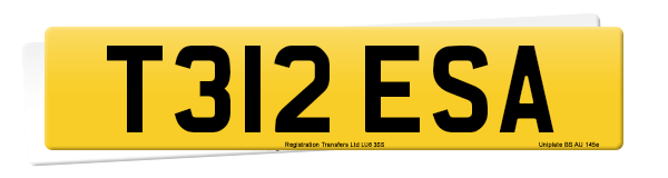 Registration number T312 ESA